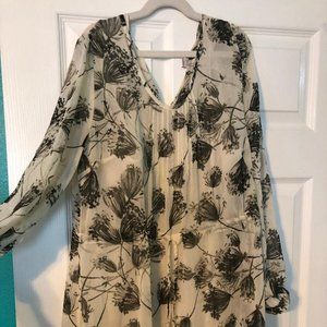 Merona print dress with adjustable midwaist